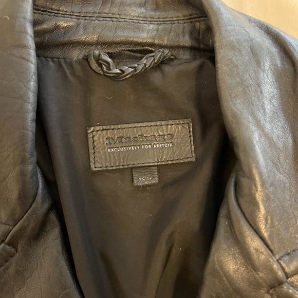 MACKAGE Black Pebbled Leather Jacket - Picture 4 of 4